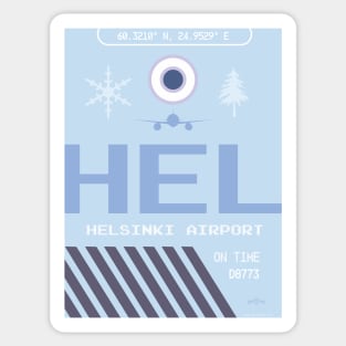 HEL Helsinki airport tag Sticker